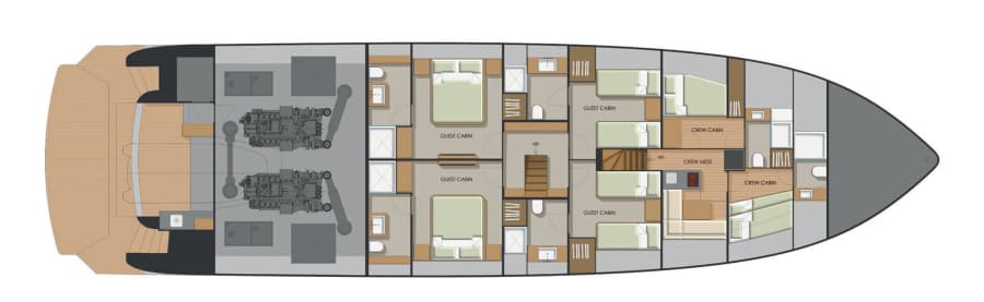 Lower deck layout