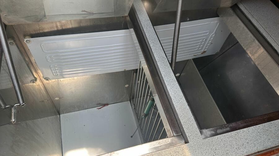 50' Beneteau galley refrigeration