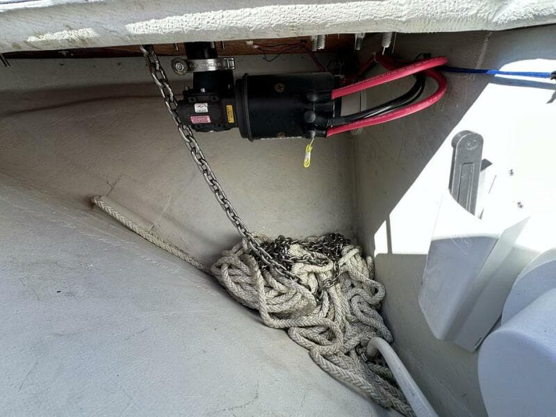 Anchor Locker And Windlass Motor