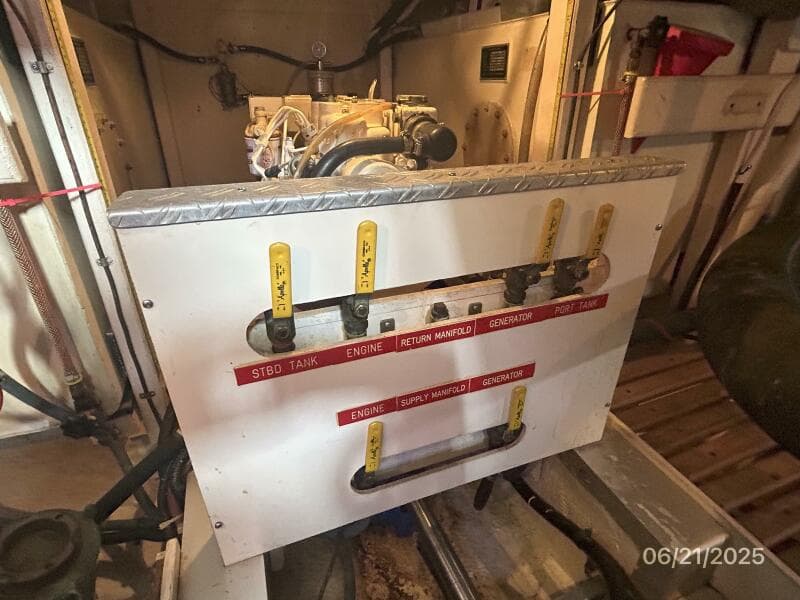 36' Grand Banks fuel manifold
