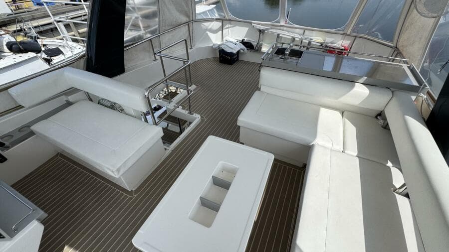 Flybridge Settee Looking Aft
