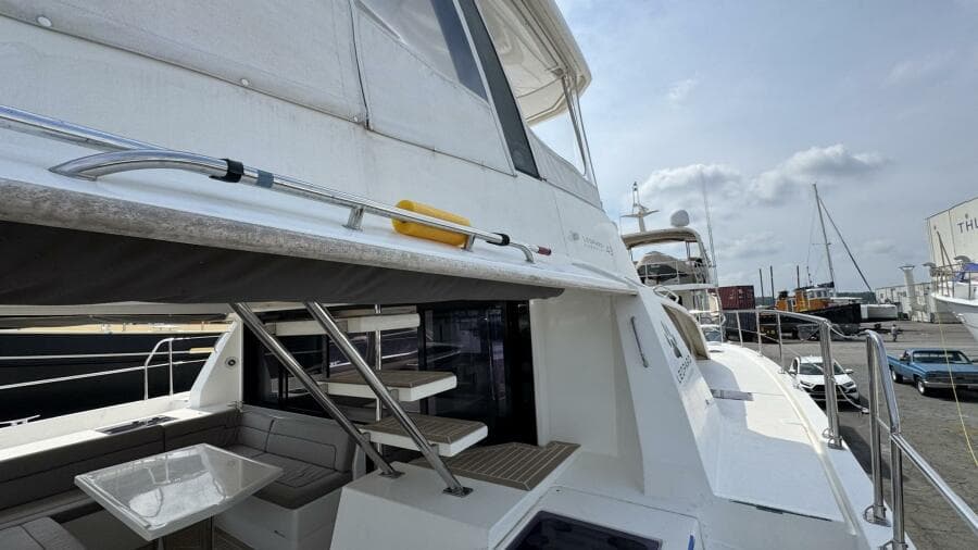 Spacious Side Deck with Grab Bars