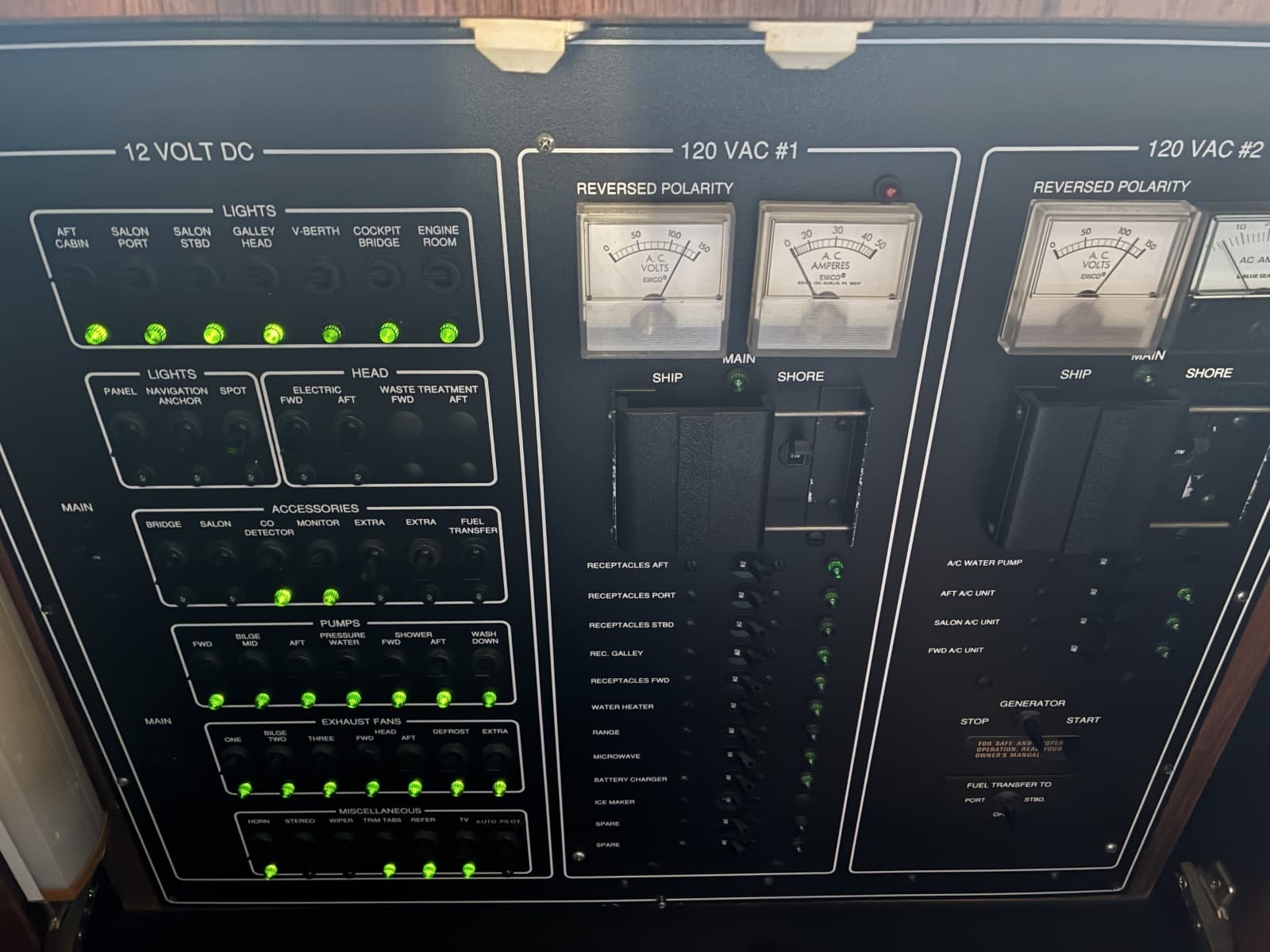 1994 Carver 440 Aft Cabin - Electrical Panel