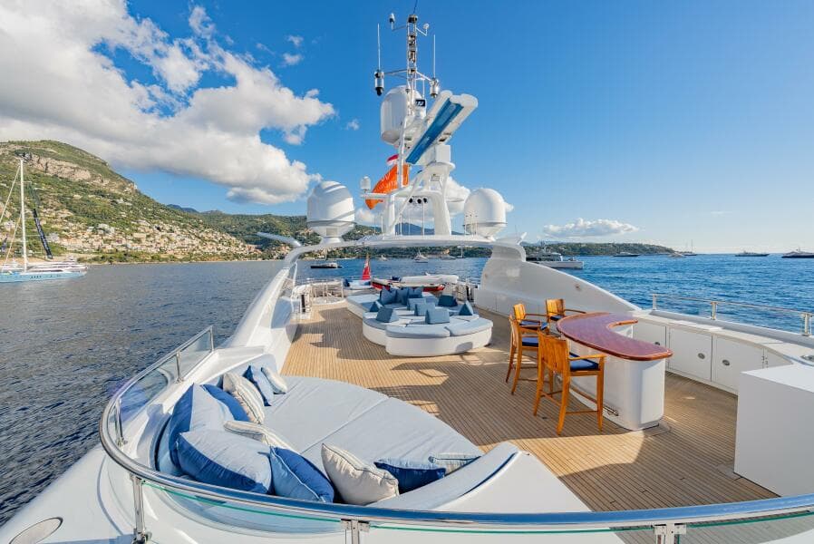 Sundeck Looking Aft Over Starboard Sunpad