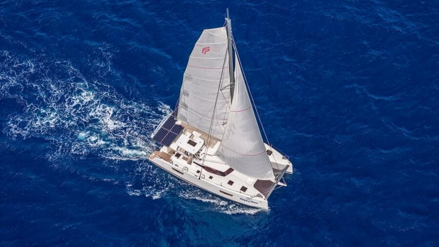Happy Here    Sailing With Jib Overhead 1