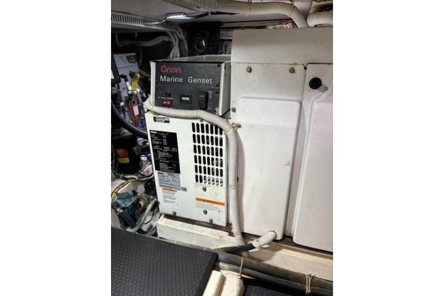 Onan Marine Genset in 2004 Carver 466 Motor Yacht engine room.