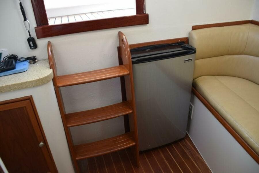 Teak Steps Down To Teak And Holly Cabin Sole