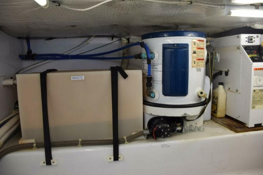 Holding Tank, Hot Water Heater, Bait Well Pump