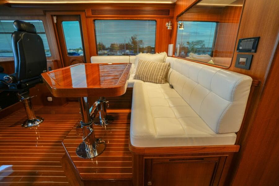 Command Bridge Settee Facing Starboard