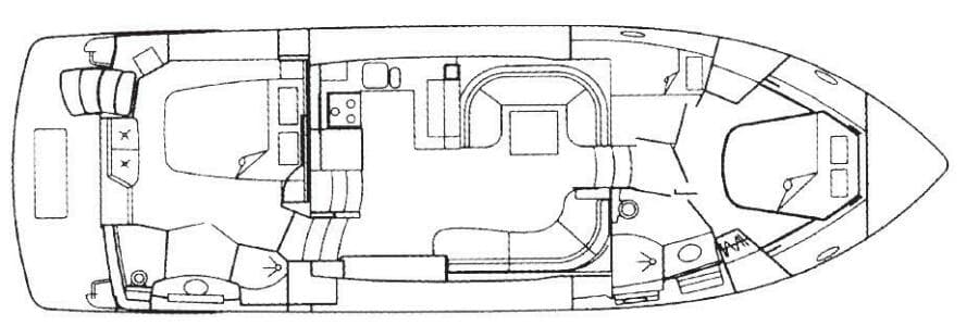Carver 455 Aft Cabin - Interior layout