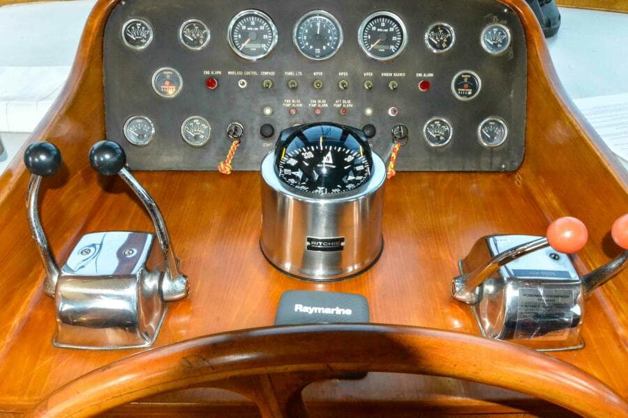 Pilothouse helm close up 