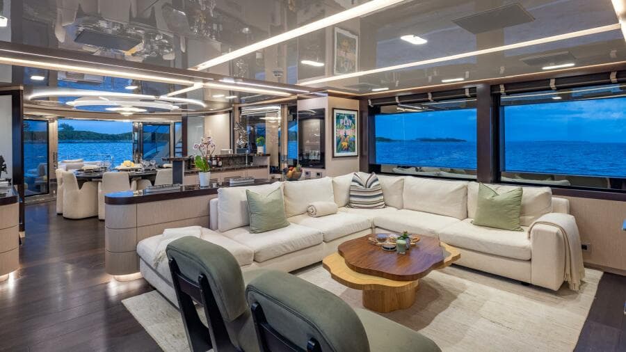 Main Deck Salon Looking Aft To Port  