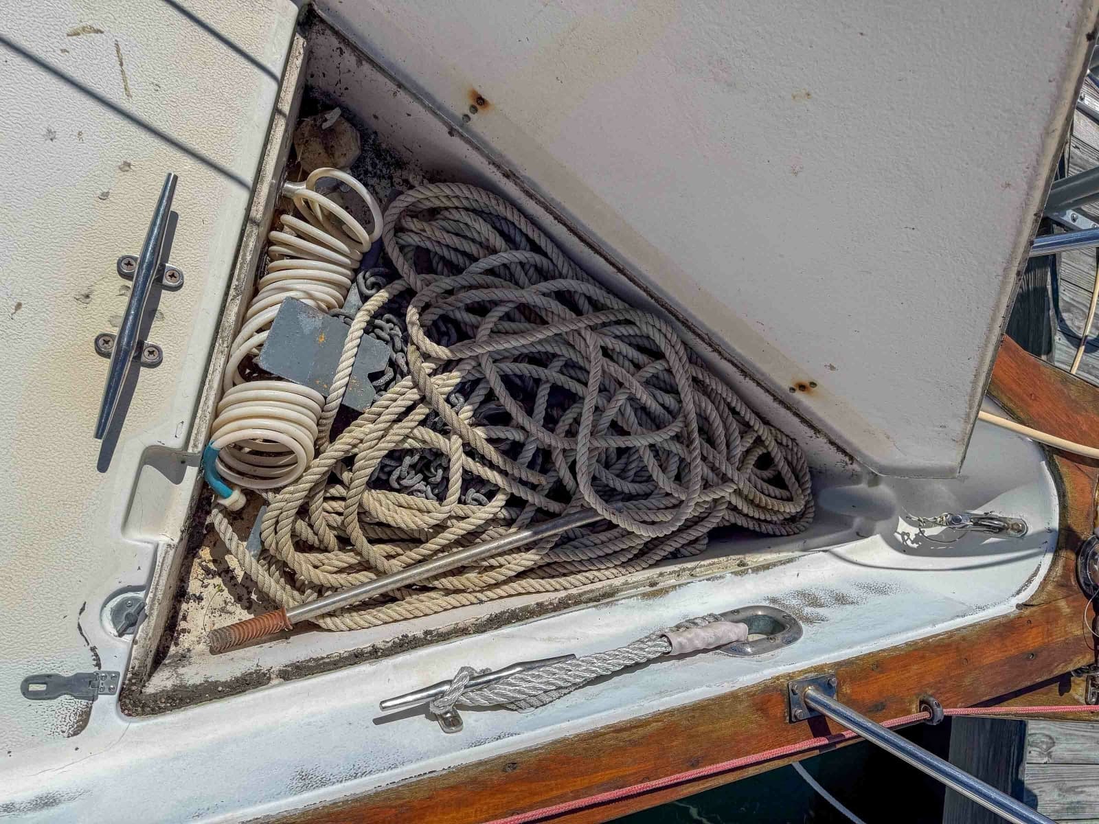 Bow locker open