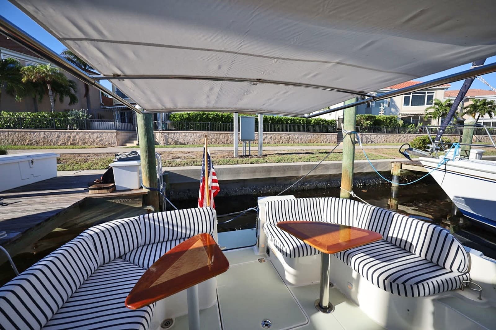 Sureshade Cockpit Looking Aft
