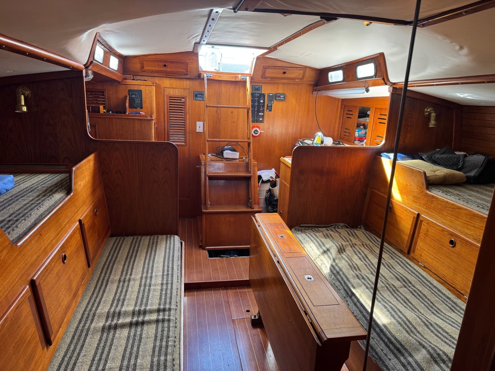 Main saloon looking aft