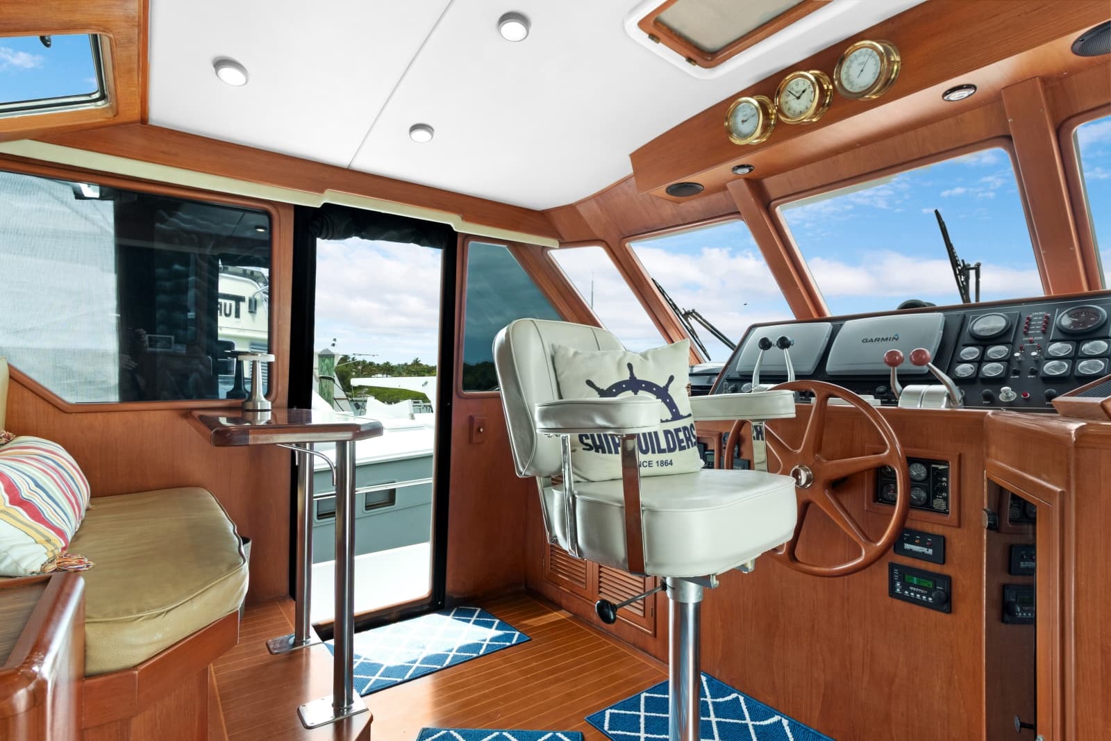 Pilothouse Helm Chair And Electrical Panel
