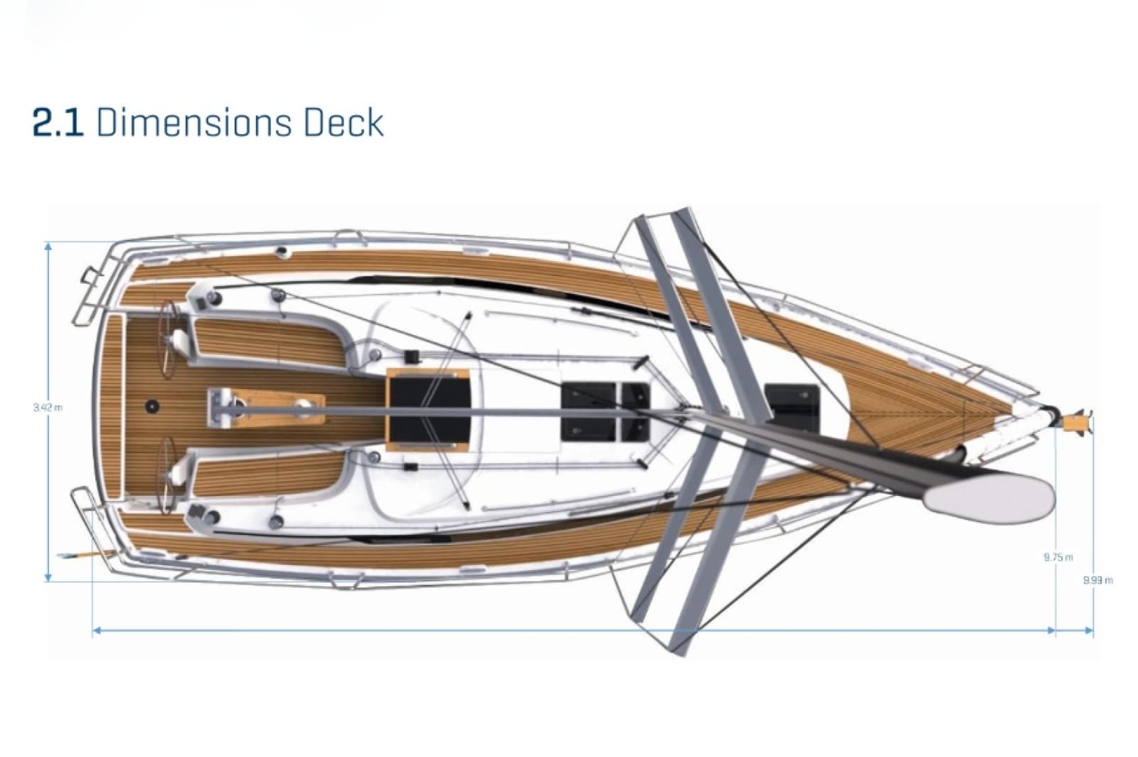 Bavaria Cruiser 41 deck layout