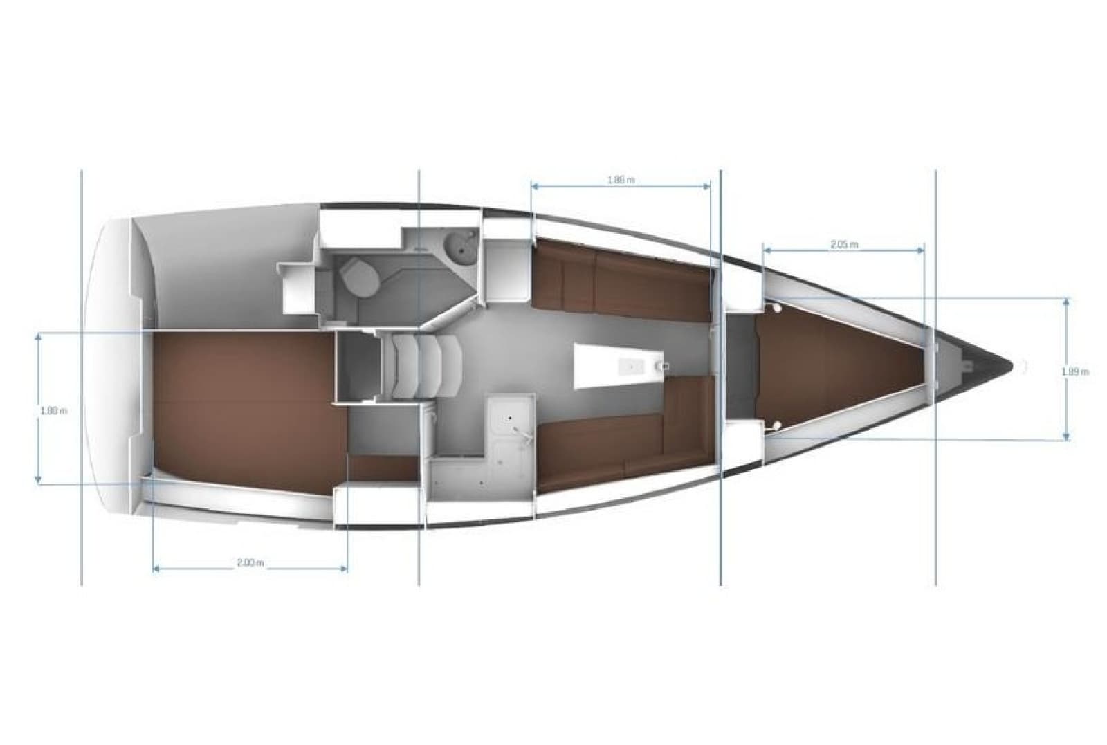 Bavaria Cruiser 34 interior layout