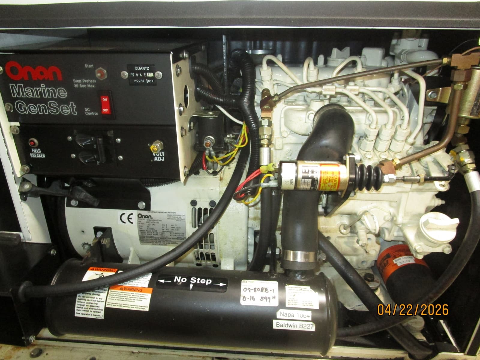 49' DeFever 9 kW generator