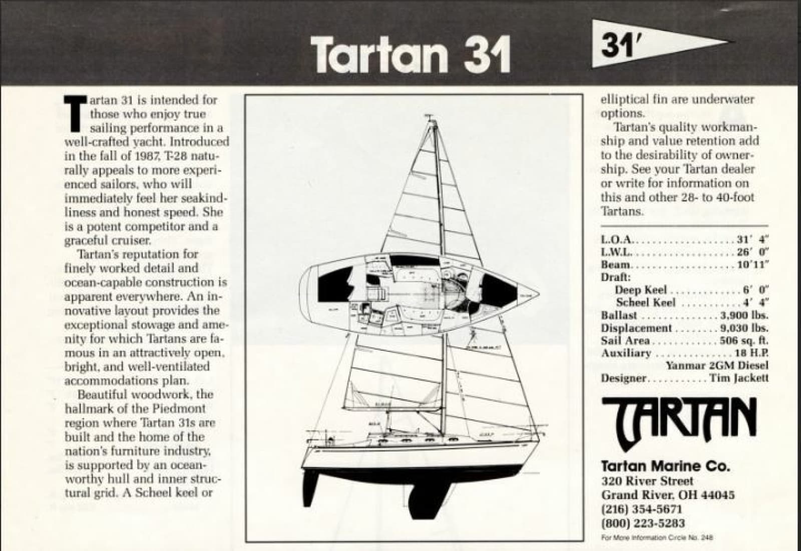 1988 Tartan 31