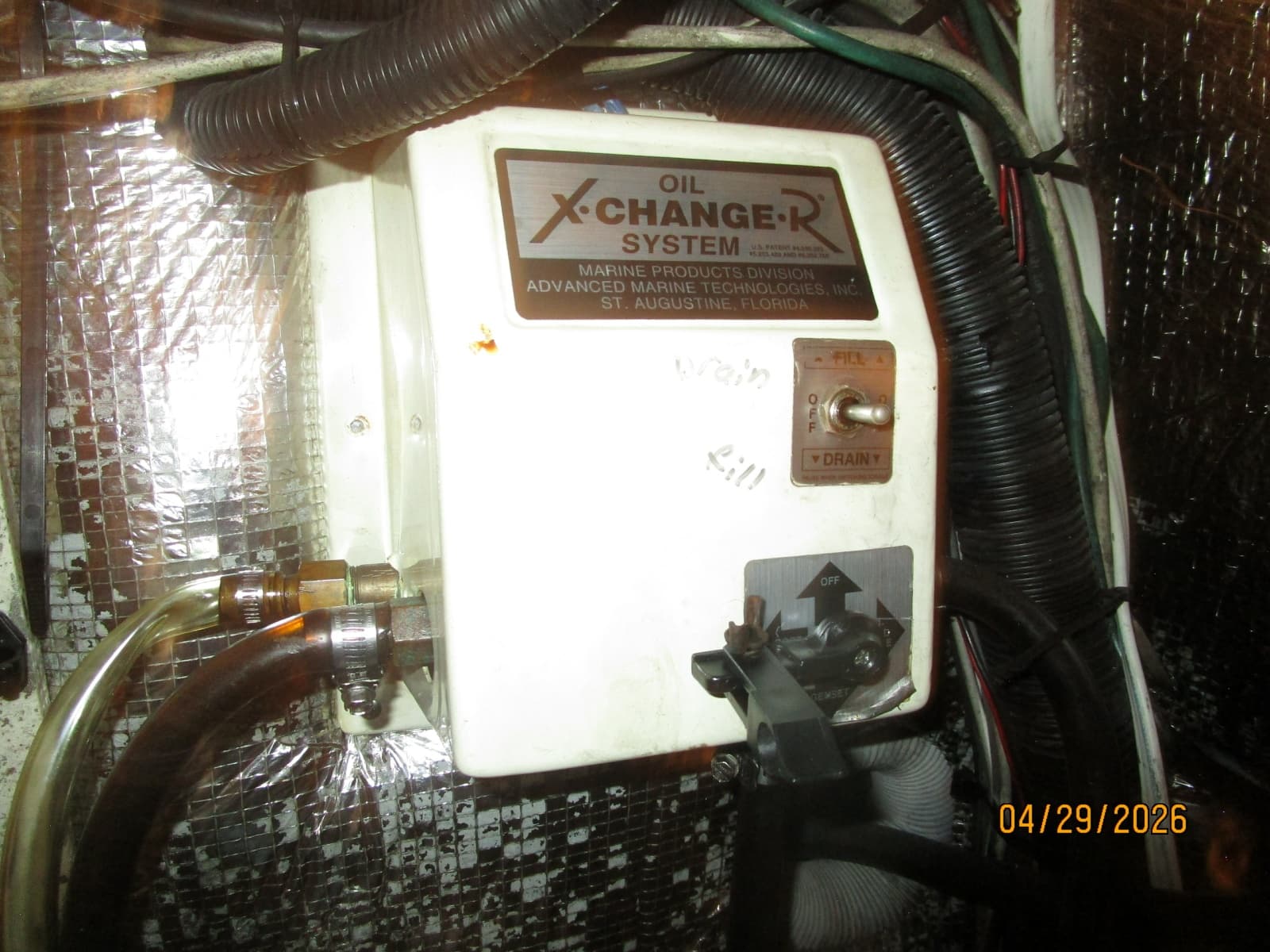 44' Cruisers oil change system