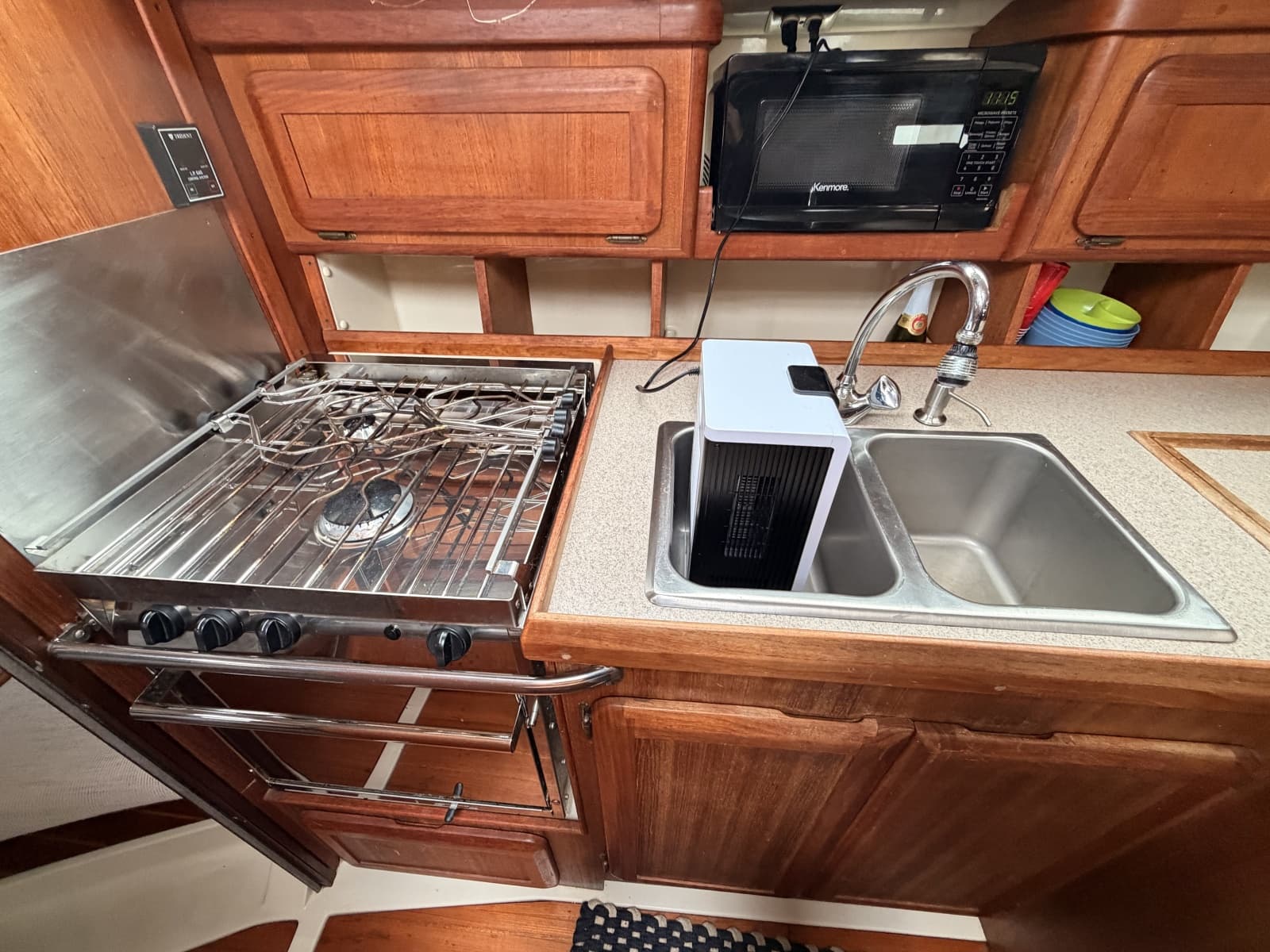 Galley sink and propane stove/oven