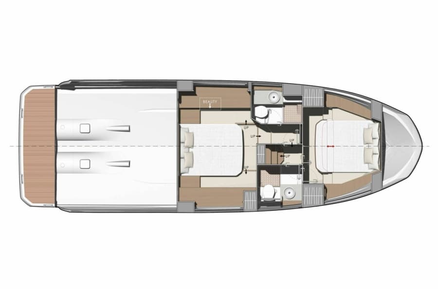 2020 Prestige 420S - Cabins & Heads Layout