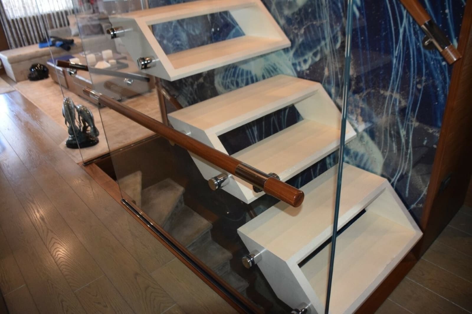 Stairway up to bridgedeck