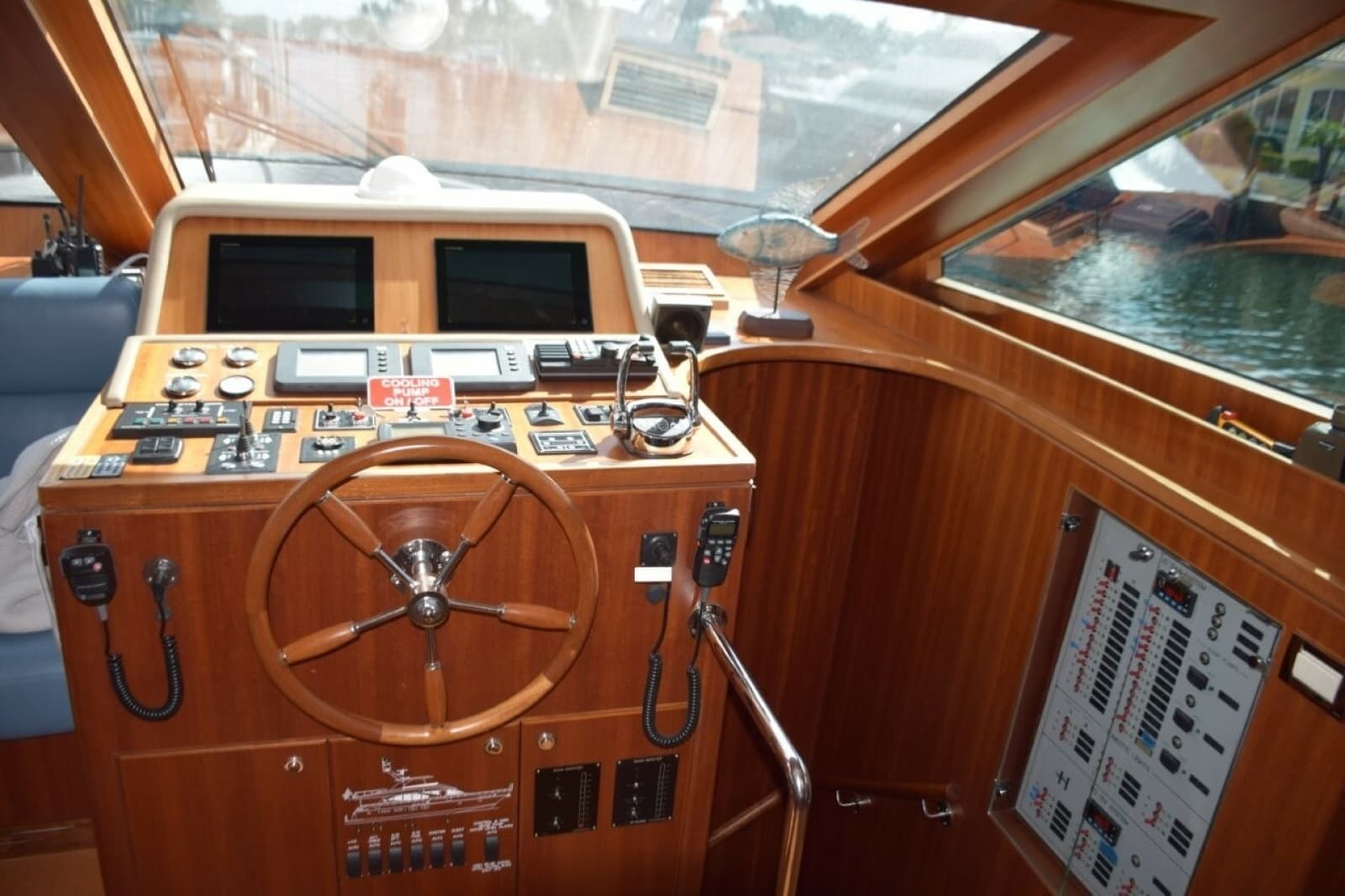 Lower Helm and Stairs to Staterooms