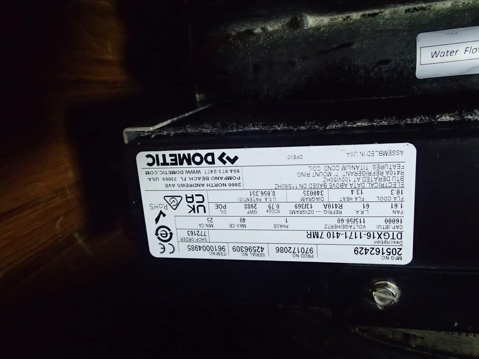 A/C Unit label