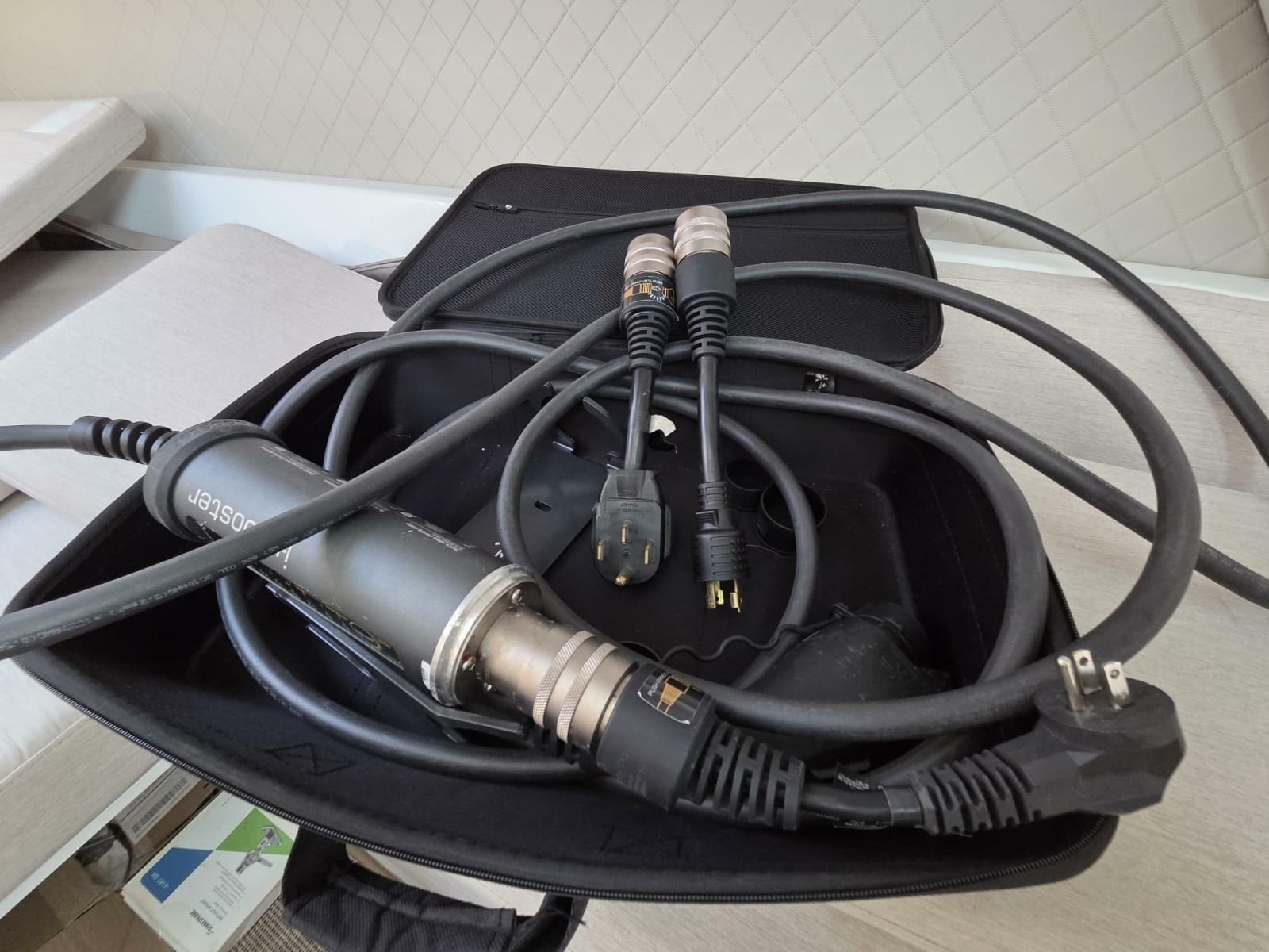 Juice Booster supports 50a, 30a, and 110 charging