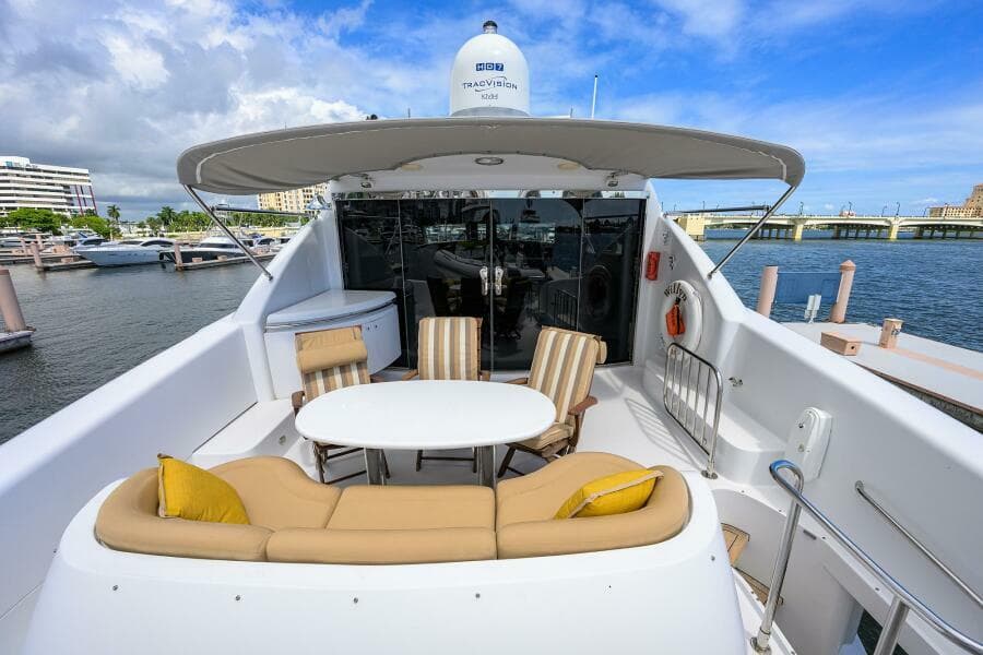 Lazzara 80 WILLYN - Enclosed Flybridge Aft Deck