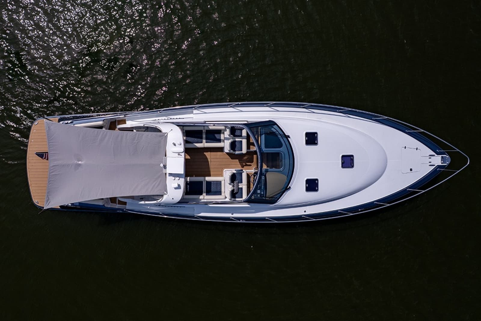 Aerial view with the top off