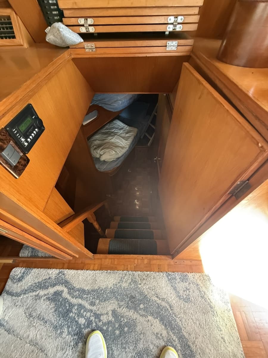 DeFever 49 Stairs to Forward Stateroom 