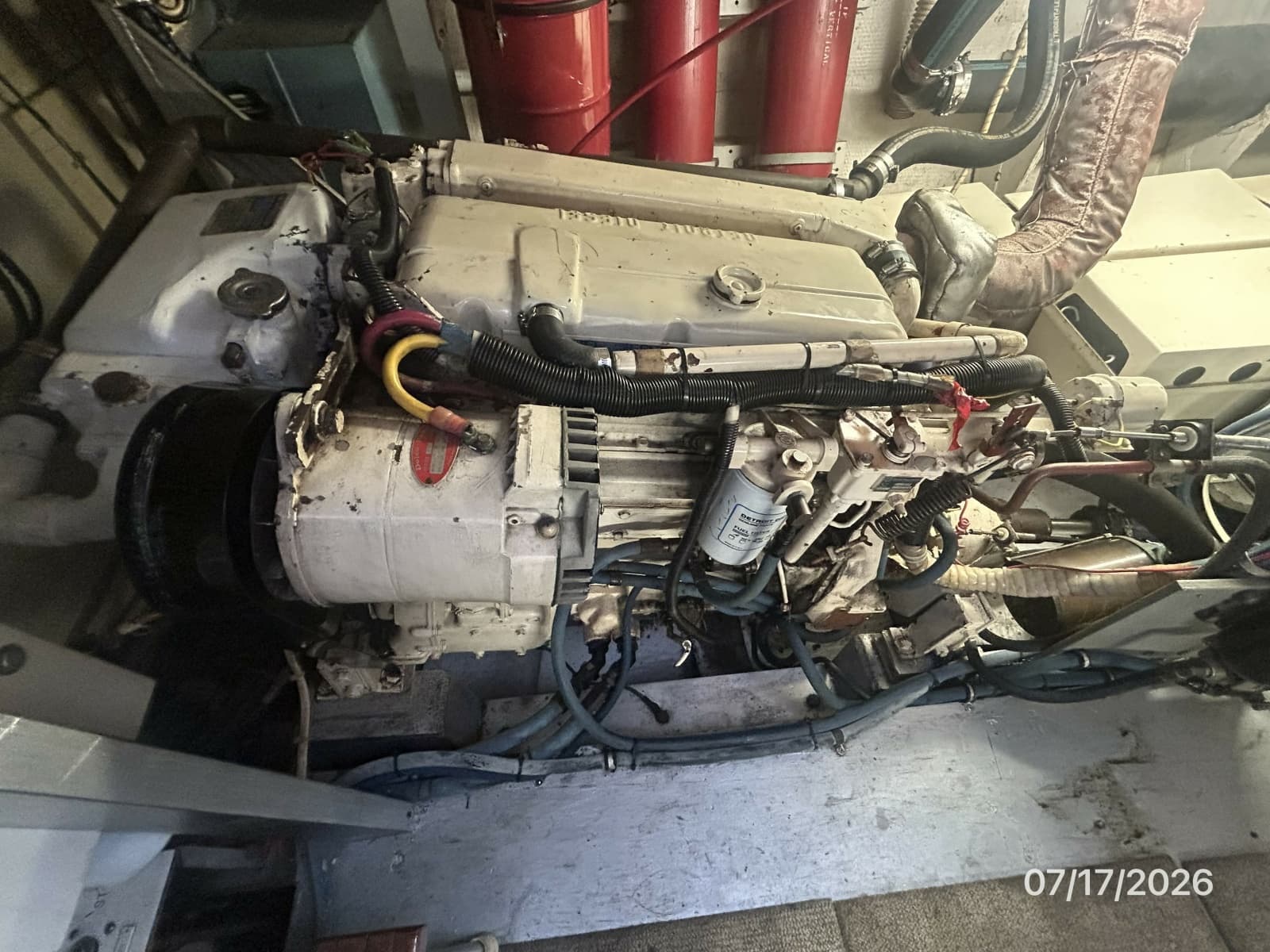 48' Hatteras starboard main engine1