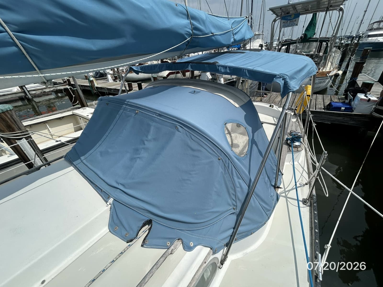 35' Pearson cockpit dodger-bimini