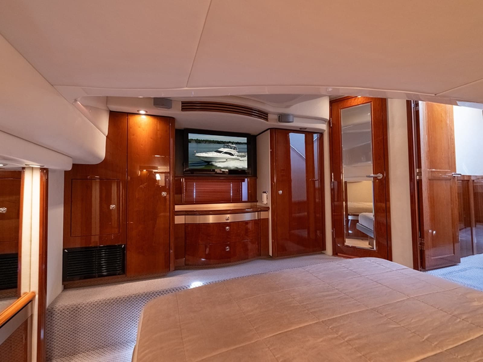 Master stateroom entertainment center