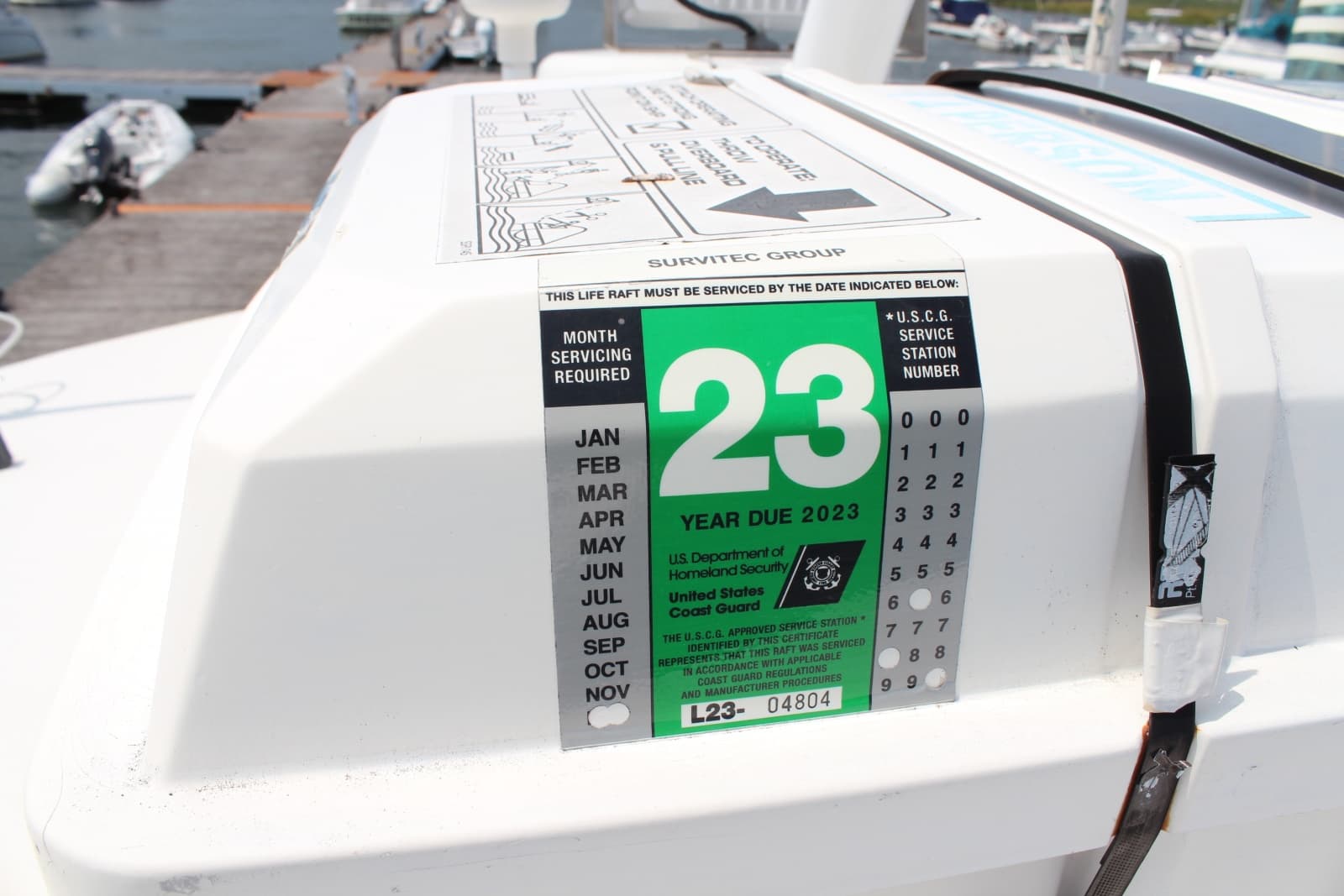 Liferaft Inspection Sticker