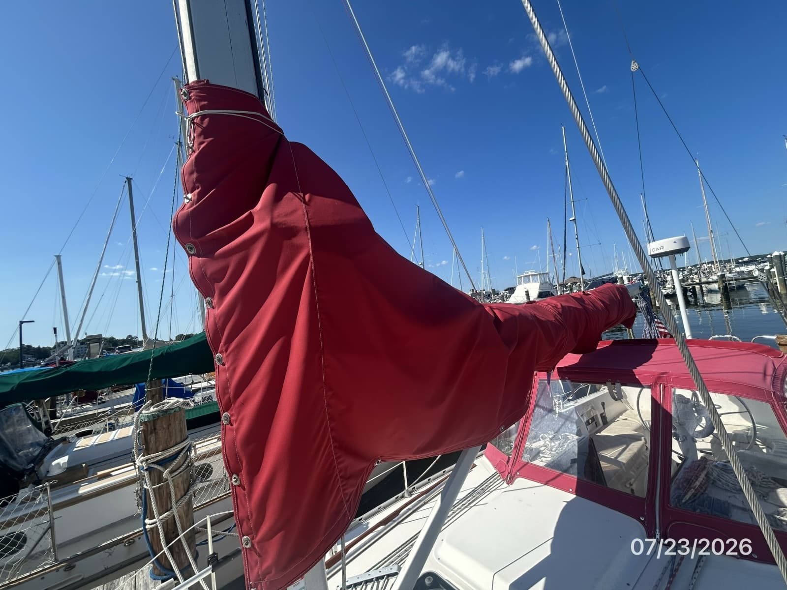 35' Scanmar mainsail cover