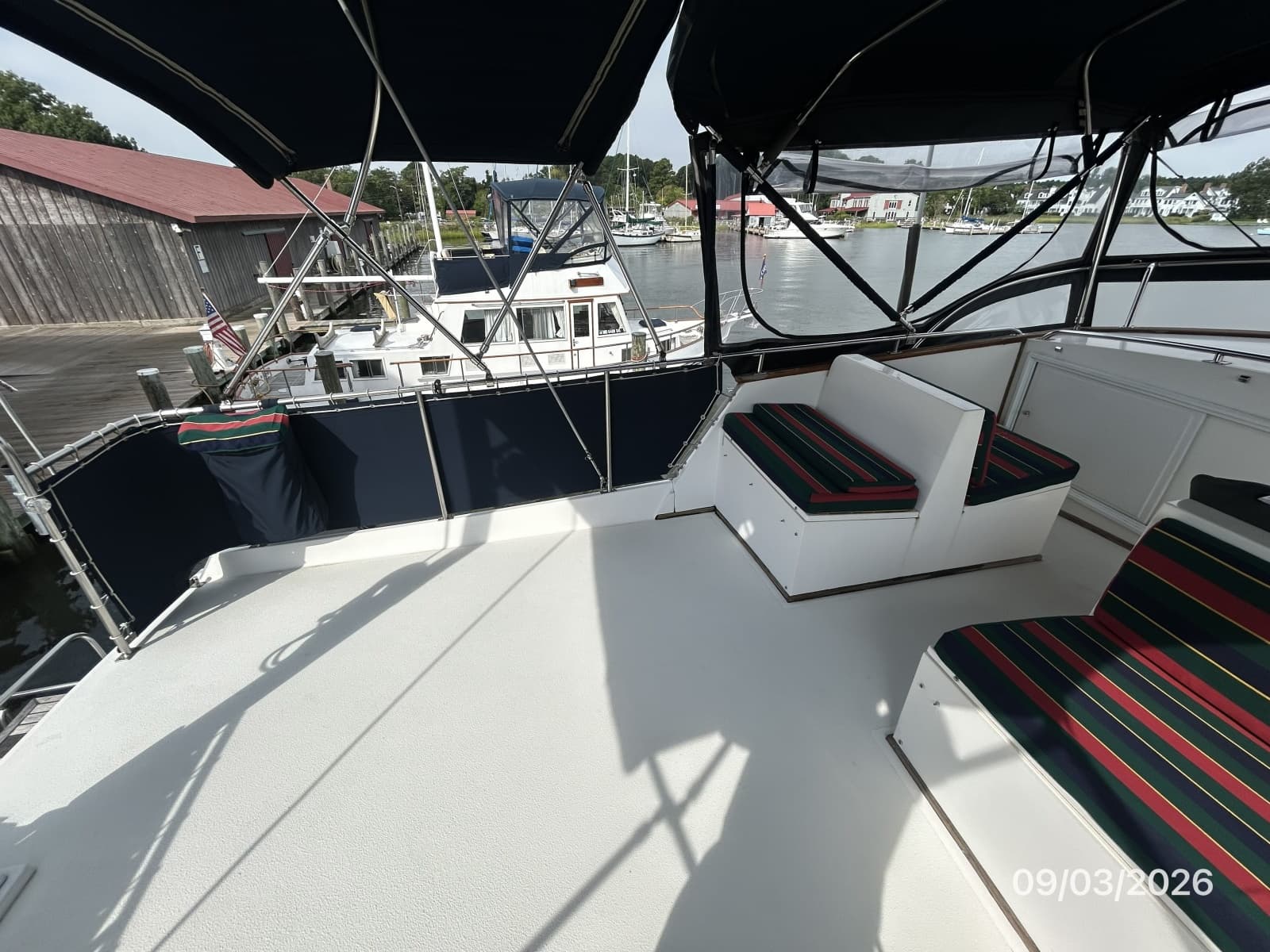 42' Grand Banks flybridge port