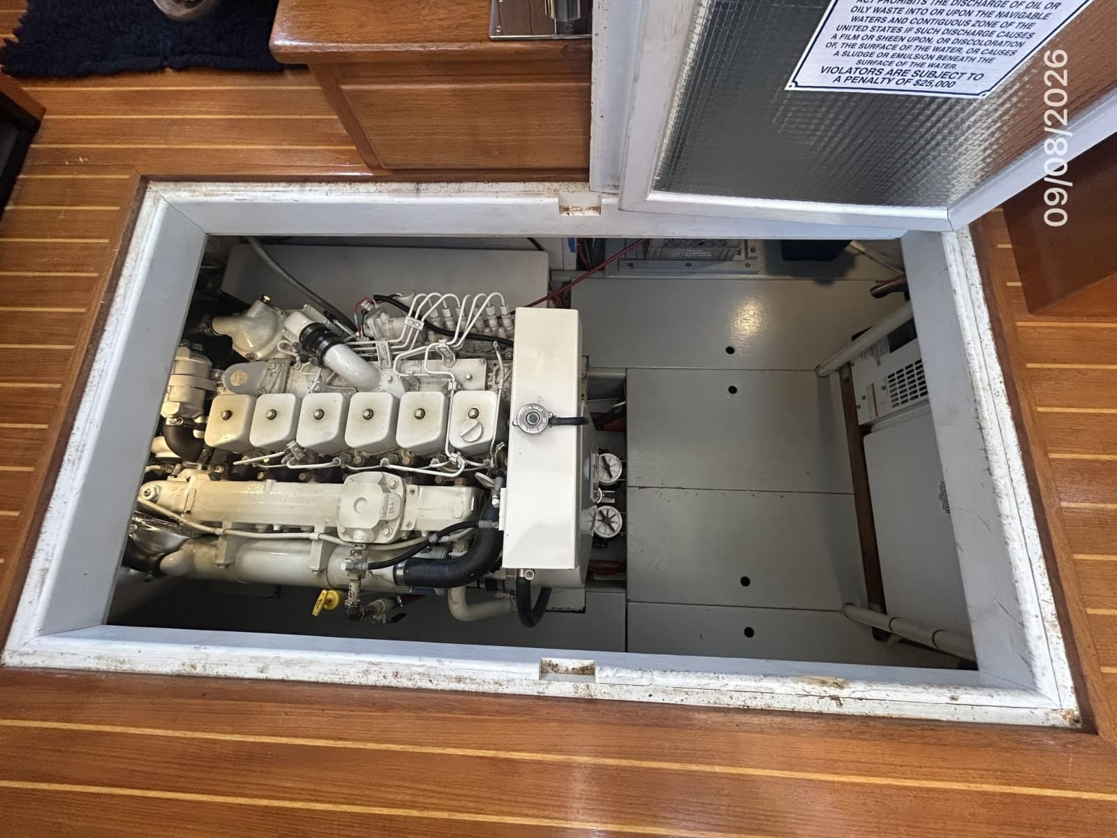 36' Monk engine room access