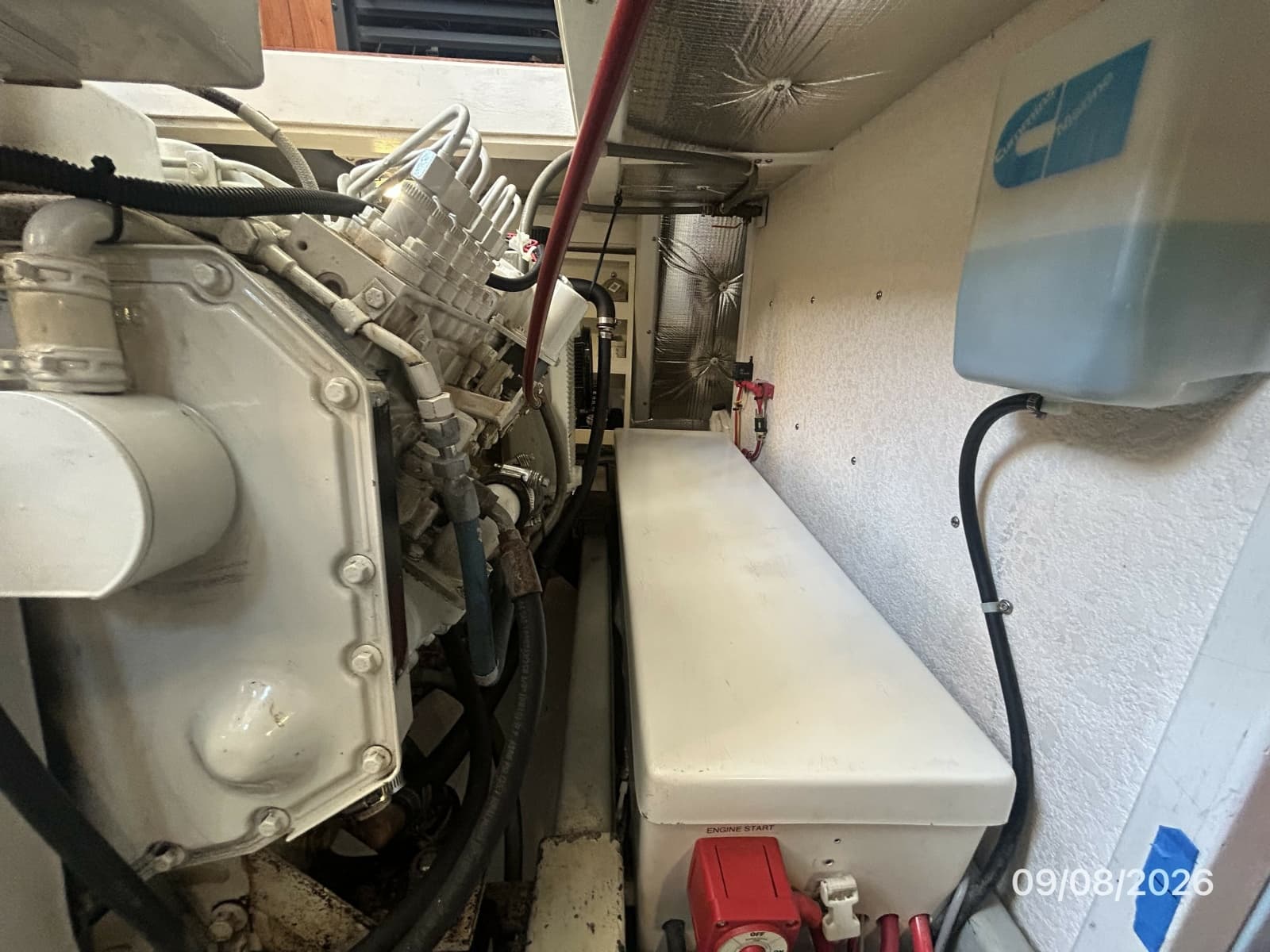 36' Monk engine room port aft
