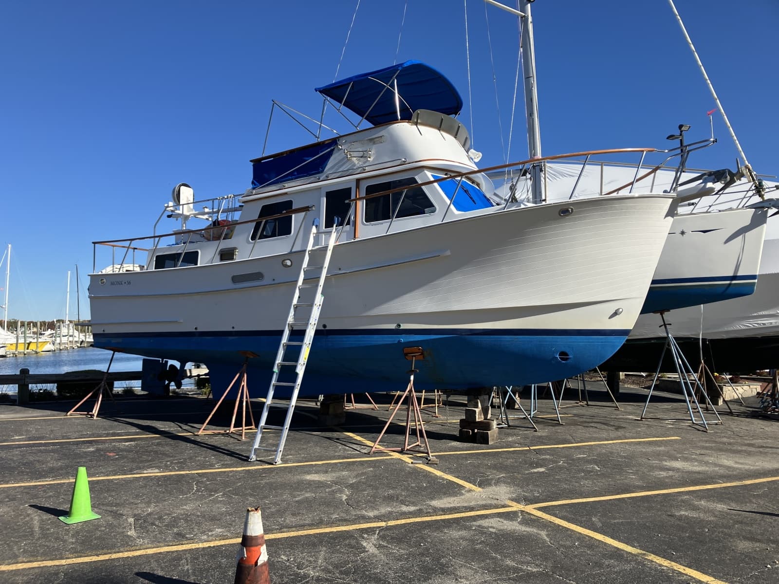 36' Monk hauled out