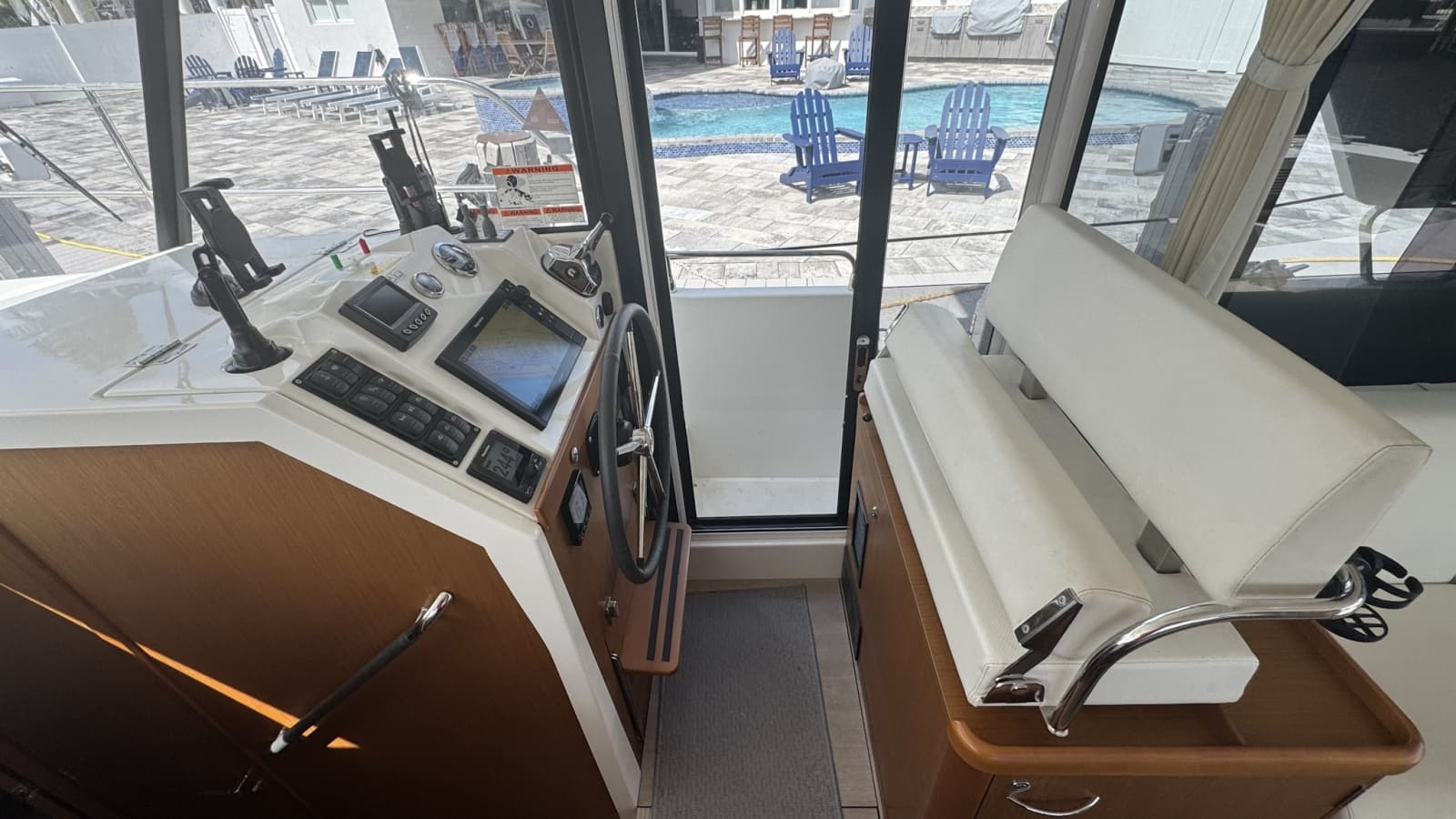 Lower Helm Starboard View to Pilot House Door
