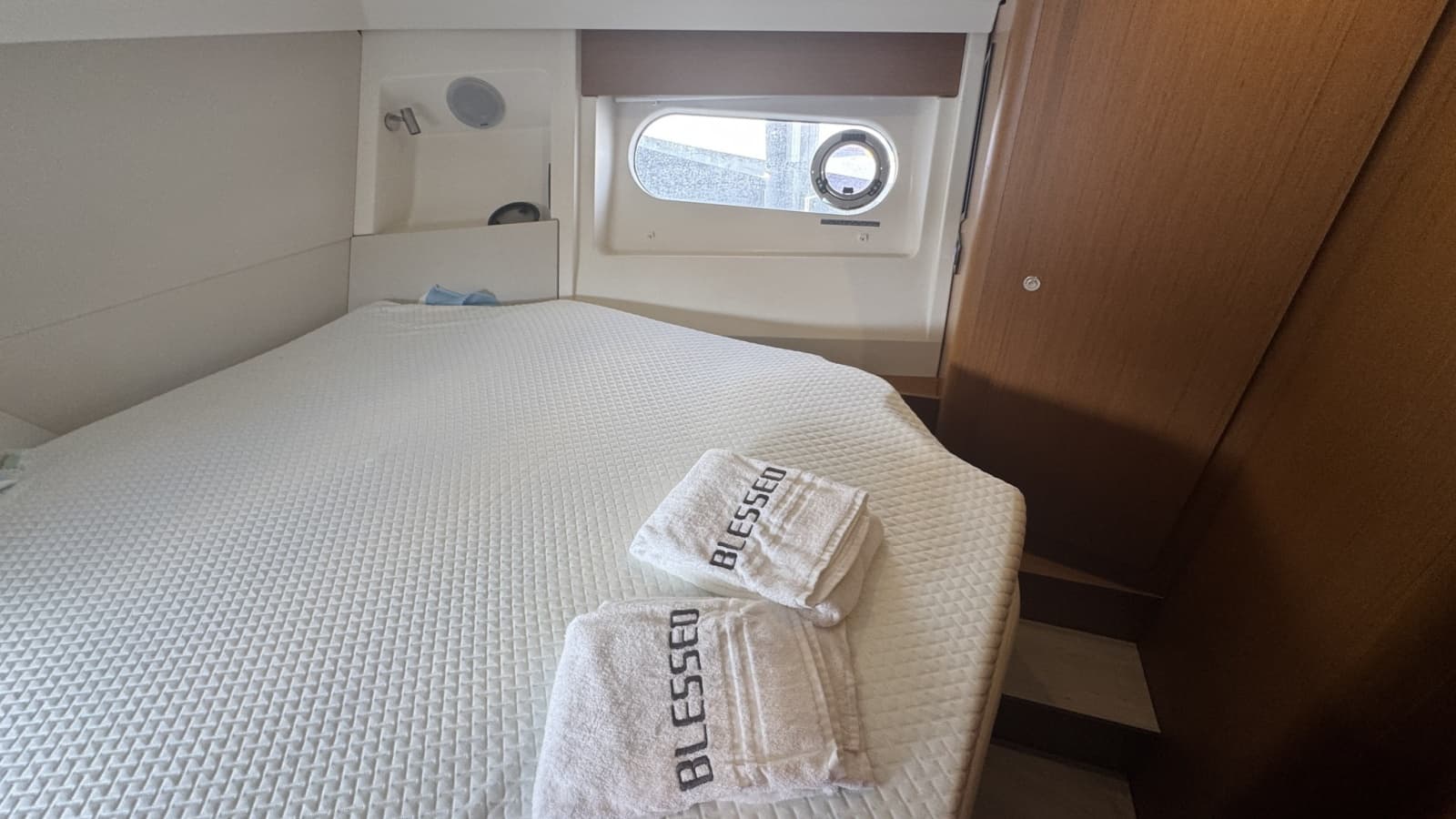 Forward Master Stateroom Featuring Port and Starboard Closets