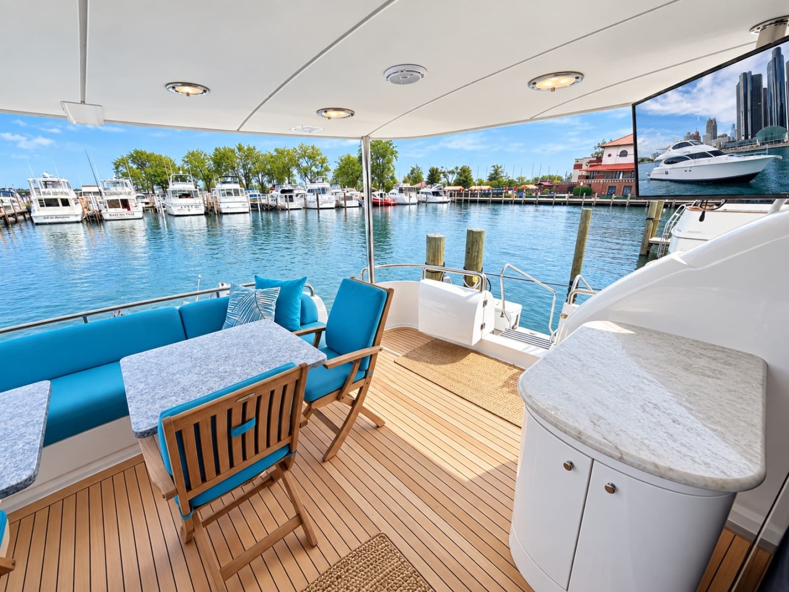 2002 Lazzara Yachts 80 Skylounge
