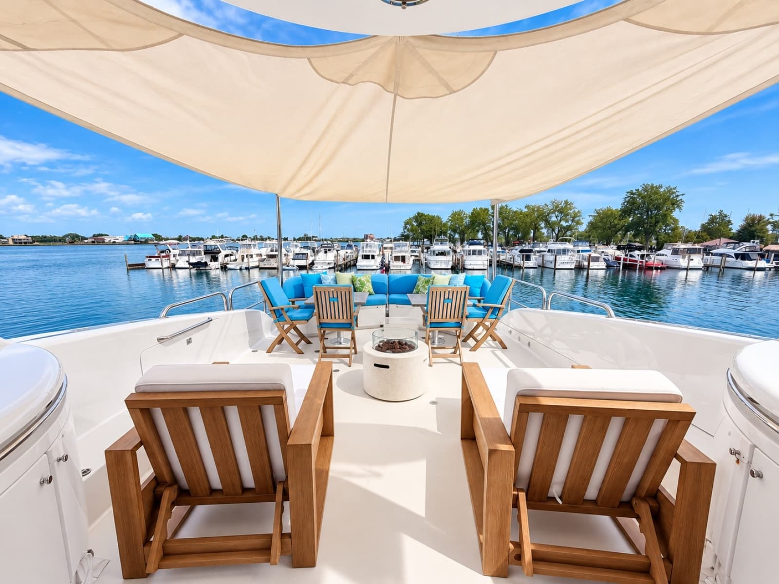 2002 Lazzara Yachts 80 Skylounge