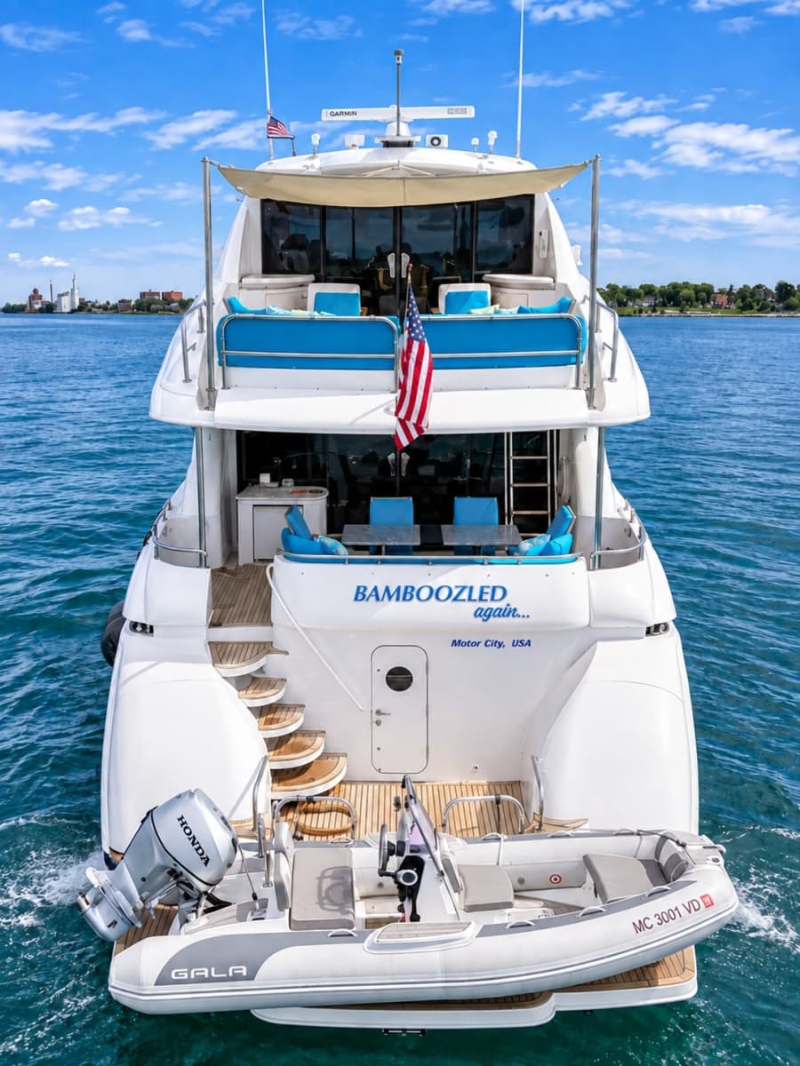 2002 Lazzara Yachts 80 Skylounge