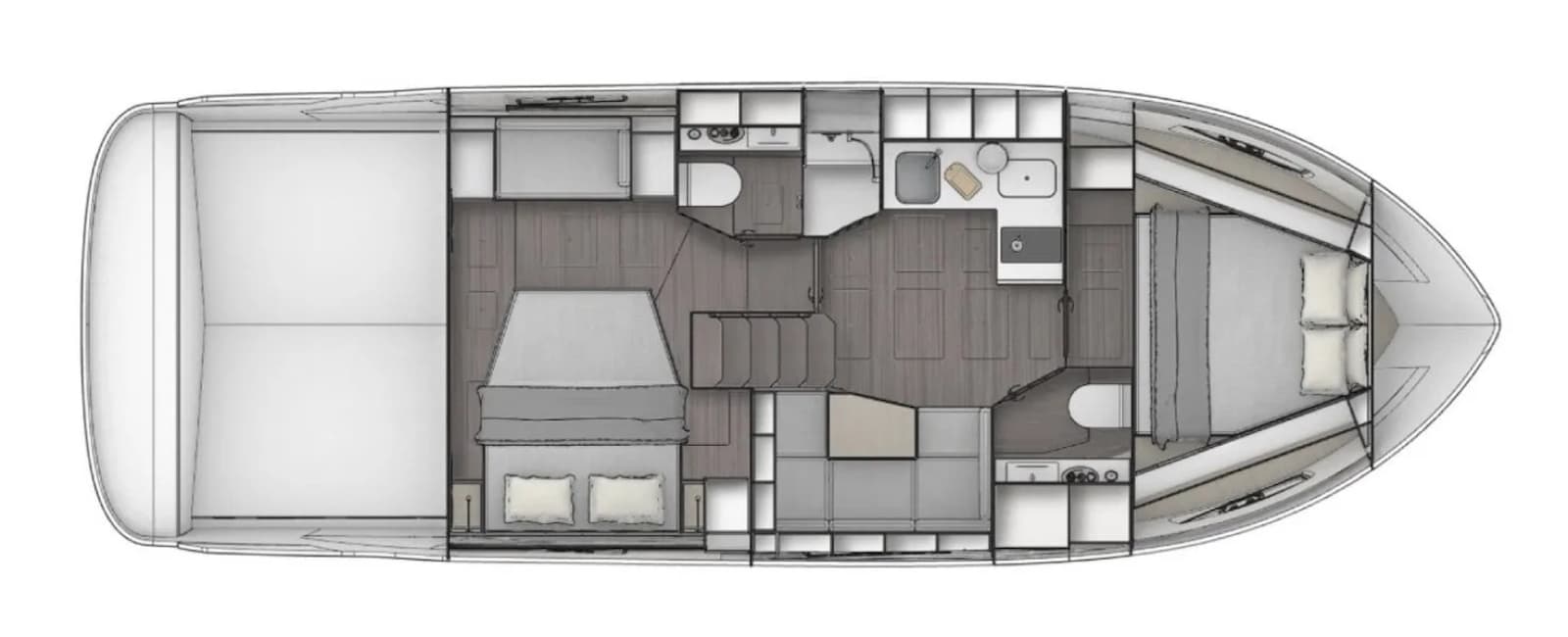 Bavaria SR 41 Coupe interior layout
