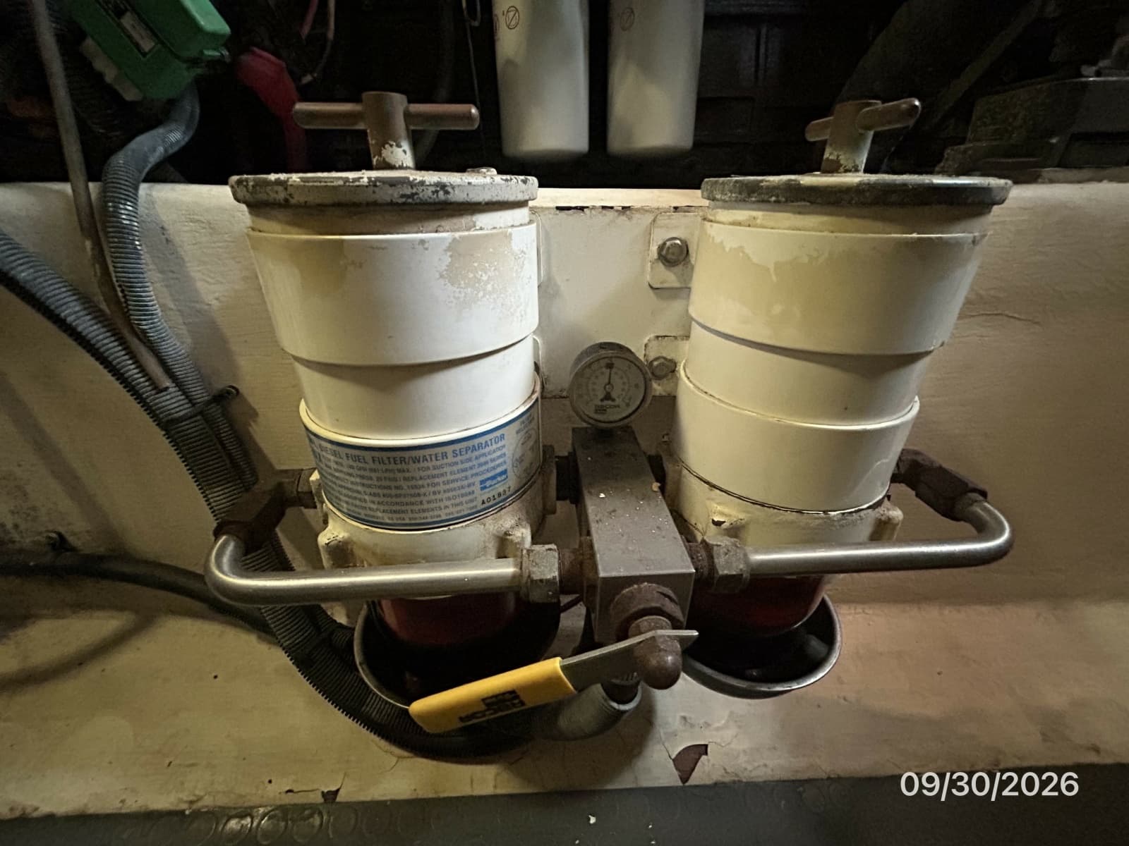 42' Sabre starboard Racor fuel filters